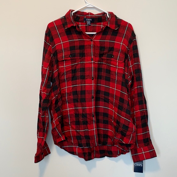 Chaps Red plaid shirt - Picture 1 of 5